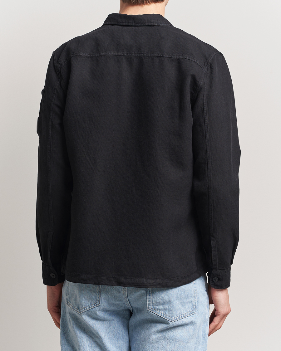 Herren | Hemden | C.P. Company | Broken Linen/Cotton Overshirt Black