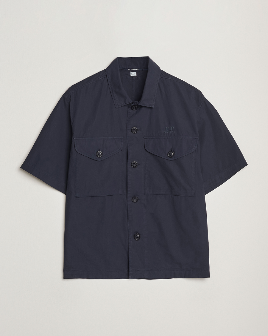 Herren | Hemden | C.P. Company | Short Sleeve Popline Shirt Navy