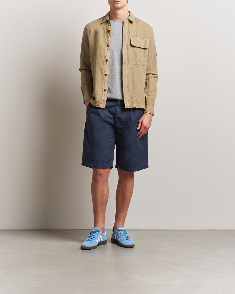 Herren | Shorts | C.P. Company | Cotton Gabardine Shorts Navy
