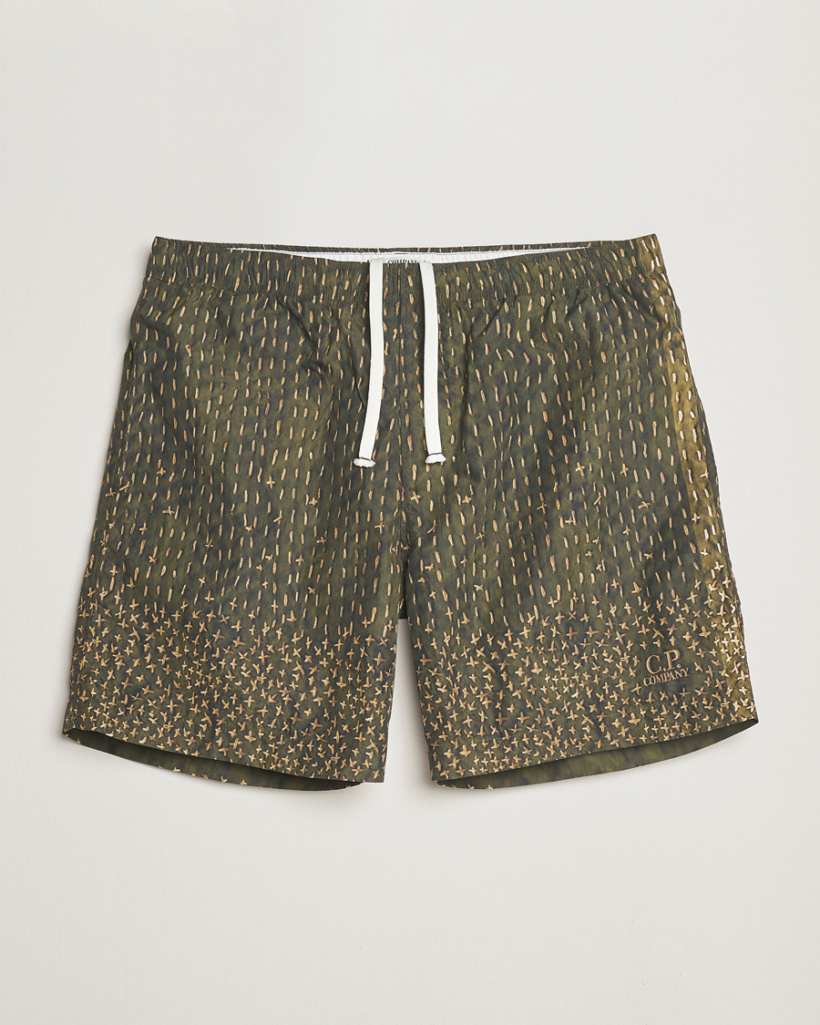 Herren | Badehosen | C.P. Company | Sashiko Print Swimshorts Green