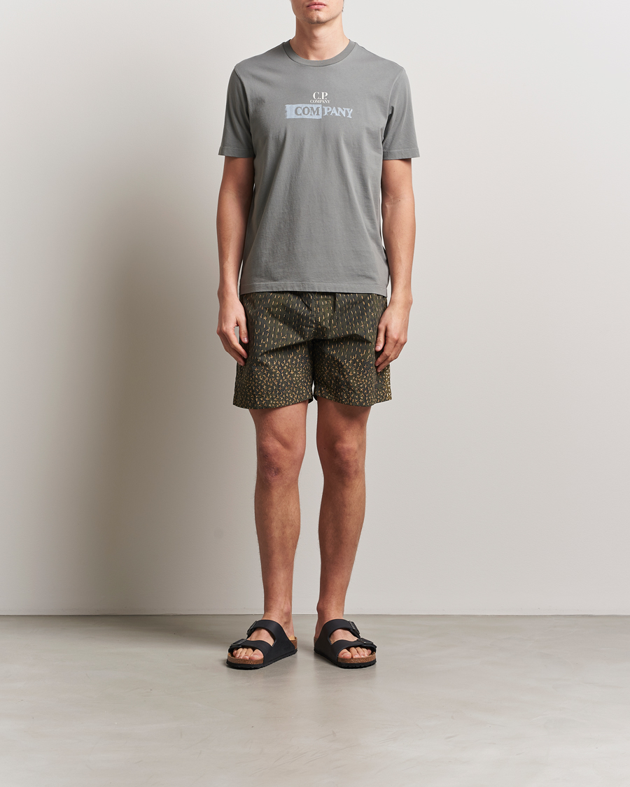 Herren | Badehosen | C.P. Company | Sashiko Print Swimshorts Green