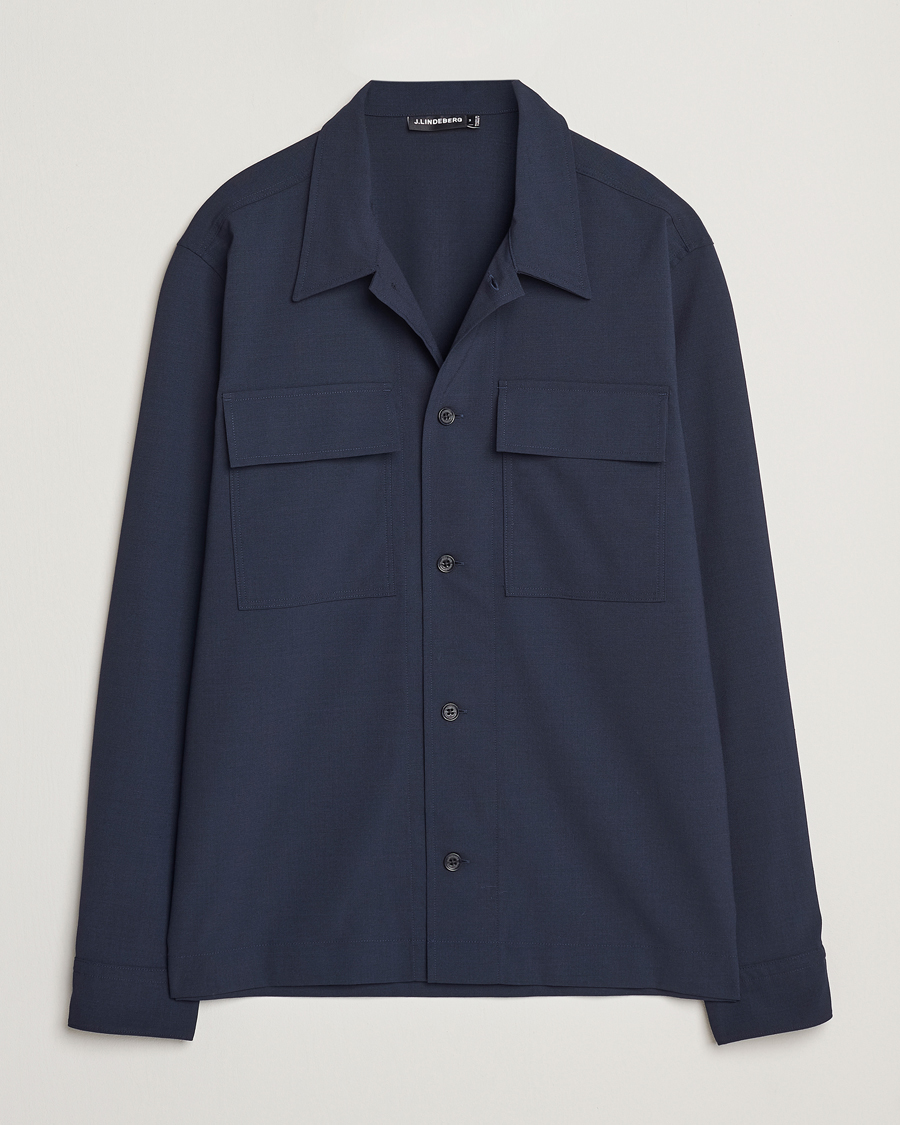 Herren | Hemden | J.Lindeberg | Reid Twill Overshirt Navy