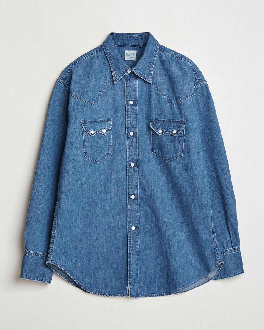 Herren | Hemden | orSlow | Western Shirt Used Denim
