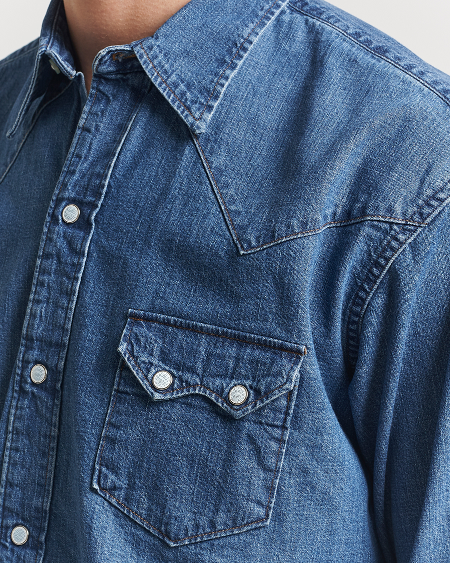 Herren | Hemden | orSlow | Western Shirt Used Denim