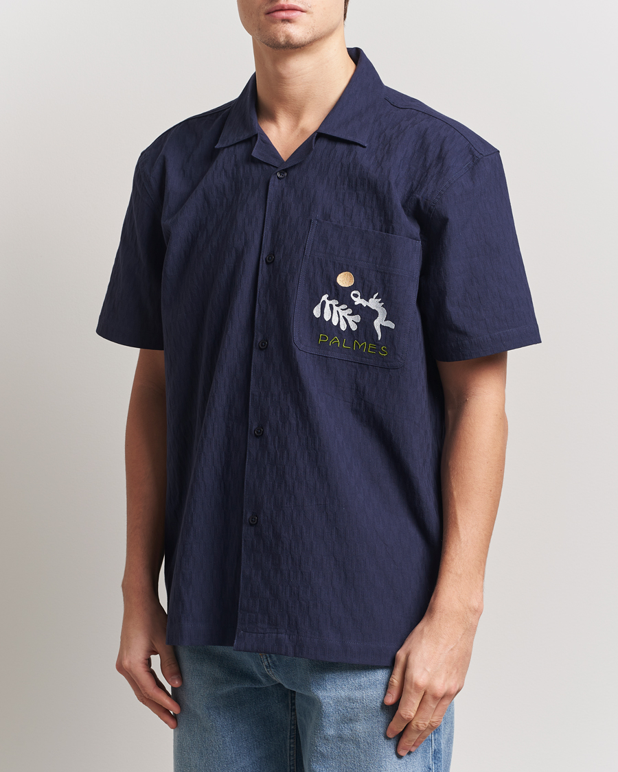 Herren | Hemden | Palmes | Garden Short Sleeve Shirt Navy