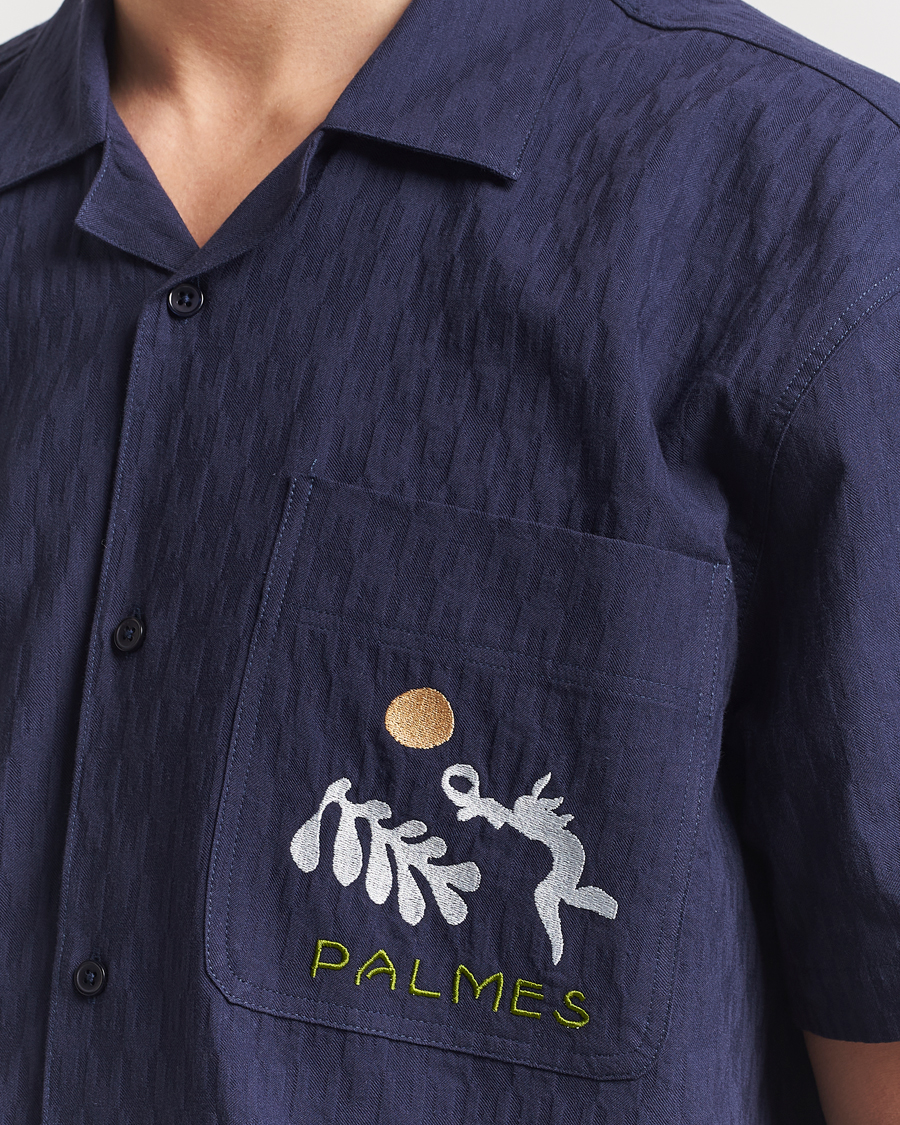 Herren | Hemden | Palmes | Garden Short Sleeve Shirt Navy