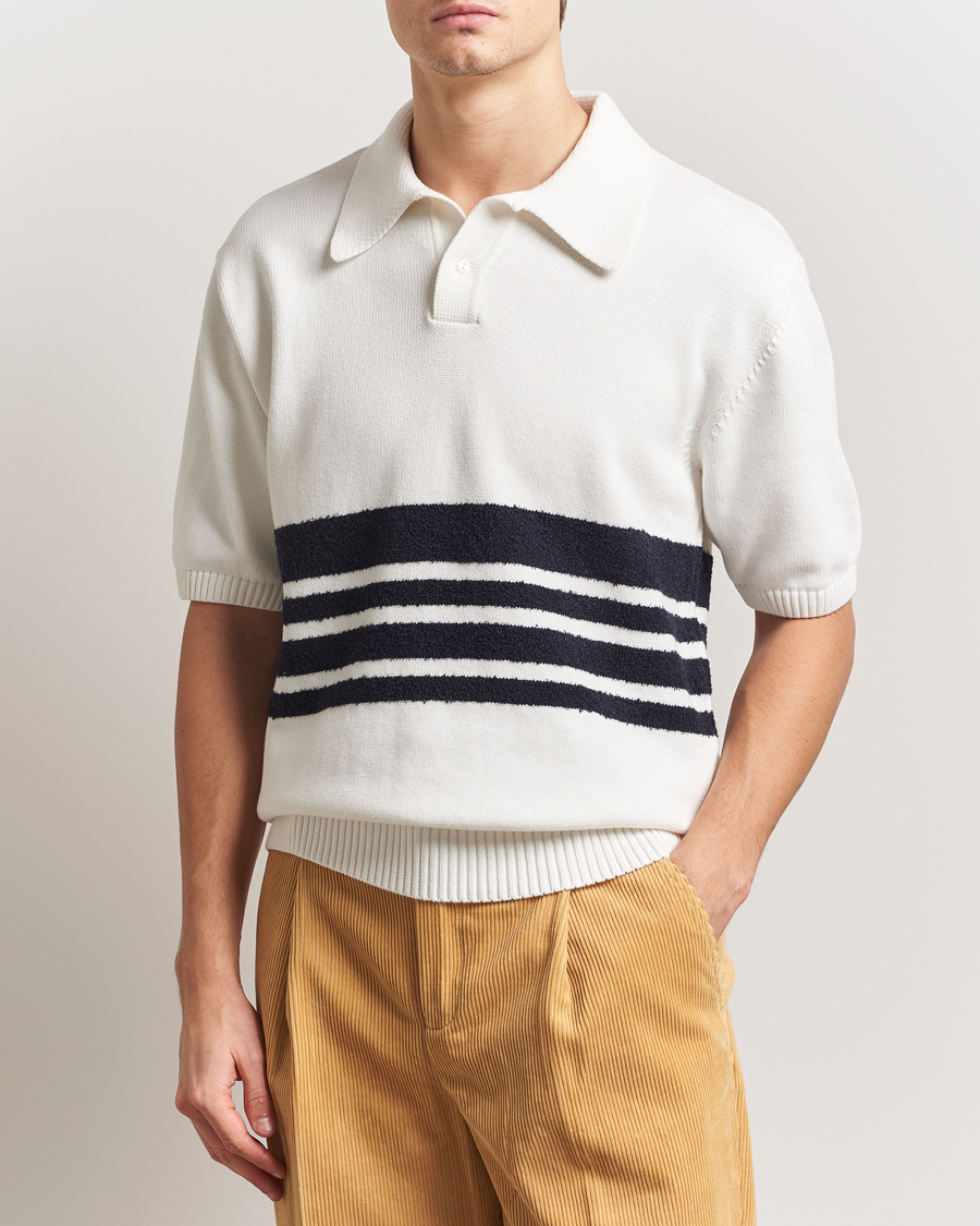 Herren | Poloshirts | Palmes | Panel Knit Polo Off White