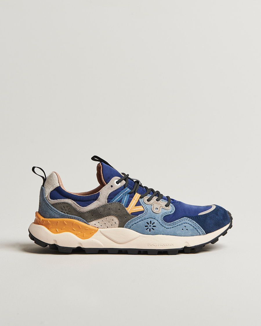 Herren | Flower Mountain Yamano 3 Suede/Nylon Sneaker Mixed Blue | Flower Mountain | Yamano 3 Suede/Nylon Sneaker Mixed Blue