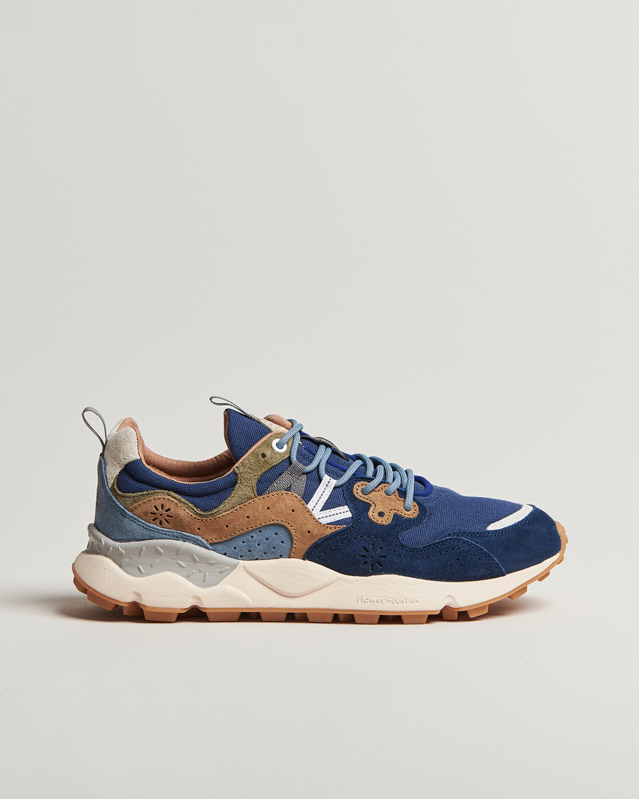 Herren | Flower Mountain Yamano 3 Suede/Canvas Sneaker Navy | Flower Mountain | Yamano 3 Suede/Canvas Sneaker Navy