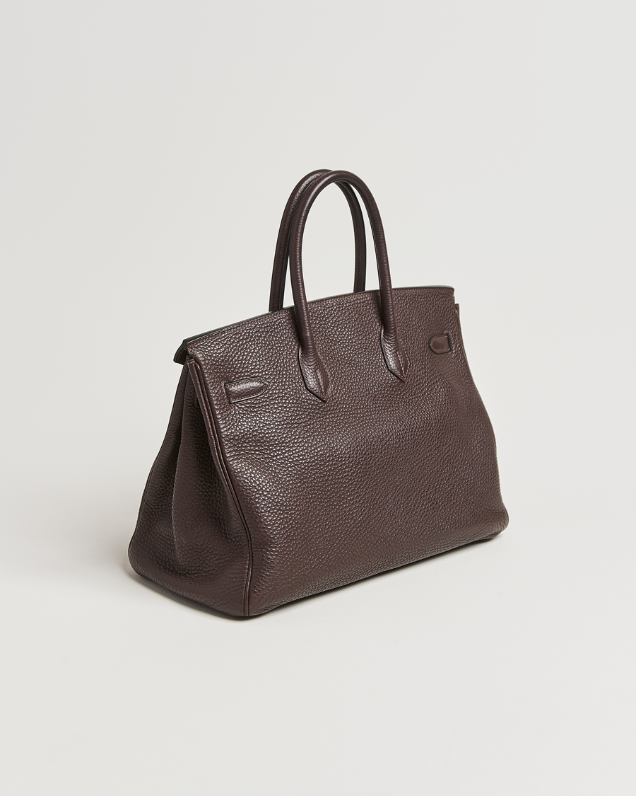 Herren | Hermès Pre-Owned Birkin 35 Taurillon Clemence Handbag Ebene | Hermès Pre-Owned | Birkin 35 Taurillon Clemence Handbag Ebene