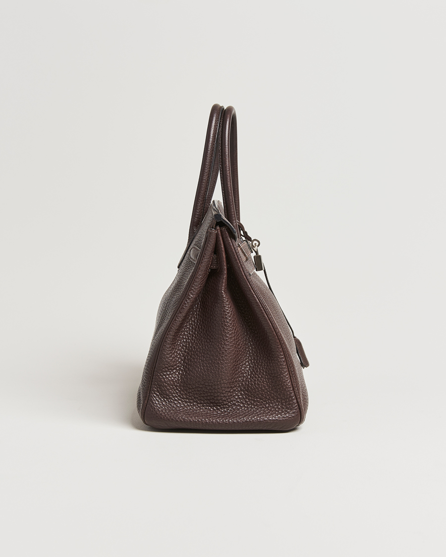 Herren | Hermès Pre-Owned Birkin 35 Taurillon Clemence Handbag Ebene | Hermès Pre-Owned | Birkin 35 Taurillon Clemence Handbag Ebene