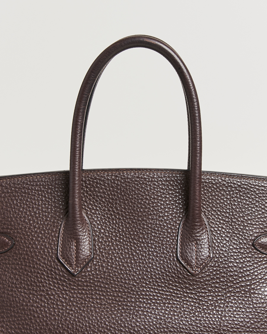 Herren | Hermès Pre-Owned Birkin 35 Taurillon Clemence Handbag Ebene | Hermès Pre-Owned | Birkin 35 Taurillon Clemence Handbag Ebene