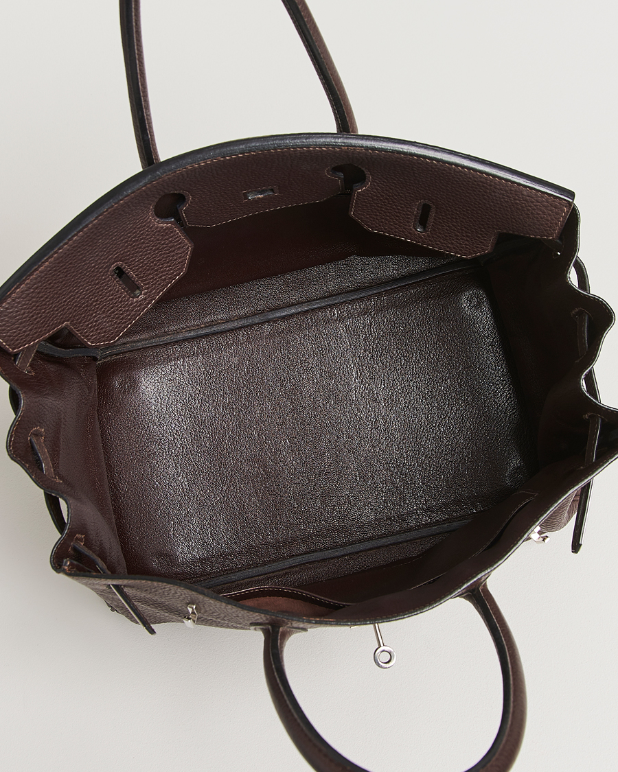 Herren | Hermès Pre-Owned Birkin 35 Taurillon Clemence Handbag Ebene | Hermès Pre-Owned | Birkin 35 Taurillon Clemence Handbag Ebene