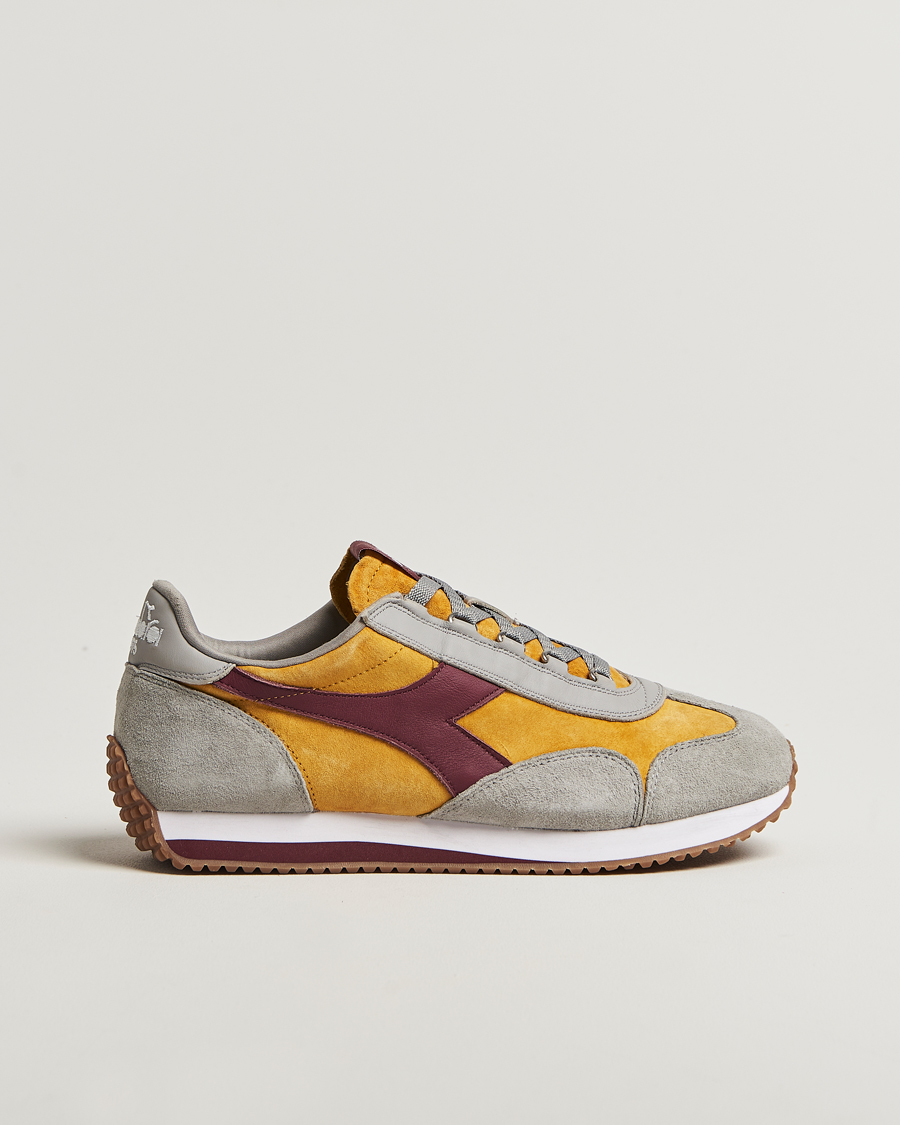 Herren | Diadora Equipe 75 Running Sneaker Grey/Yellow | Diadora | Equipe 75 Running Sneaker Grey/Yellow