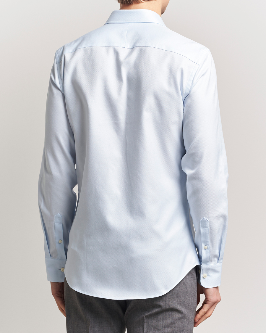 Herren | Hemden | Tiger of Sweden | Adley Structured Slim Fit Cut Away Shirt Light Blue