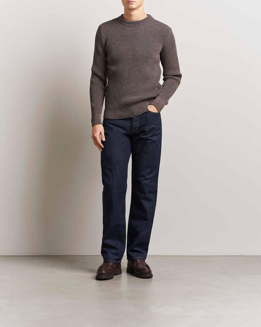 Herren | Pullover | S.N.S. Herning | Fender Wool Crew Neck Terra Brown