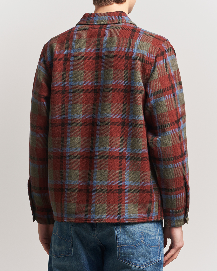 Herren | Jacken | RRL | Ace Cruiser Unlined Jacket Maroon Plaid