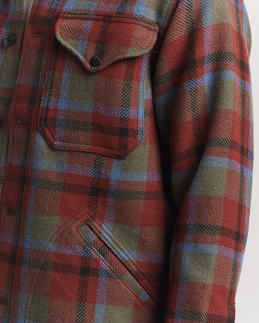 Herren | Jacken | RRL | Ace Cruiser Unlined Jacket Maroon Plaid
