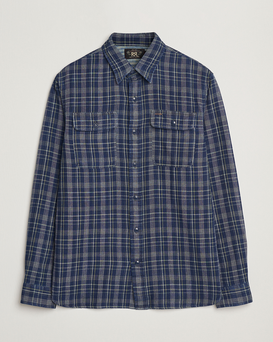 Herren | Hemden | RRL | Matlock Double Pocket Shirt Indigo Plaid