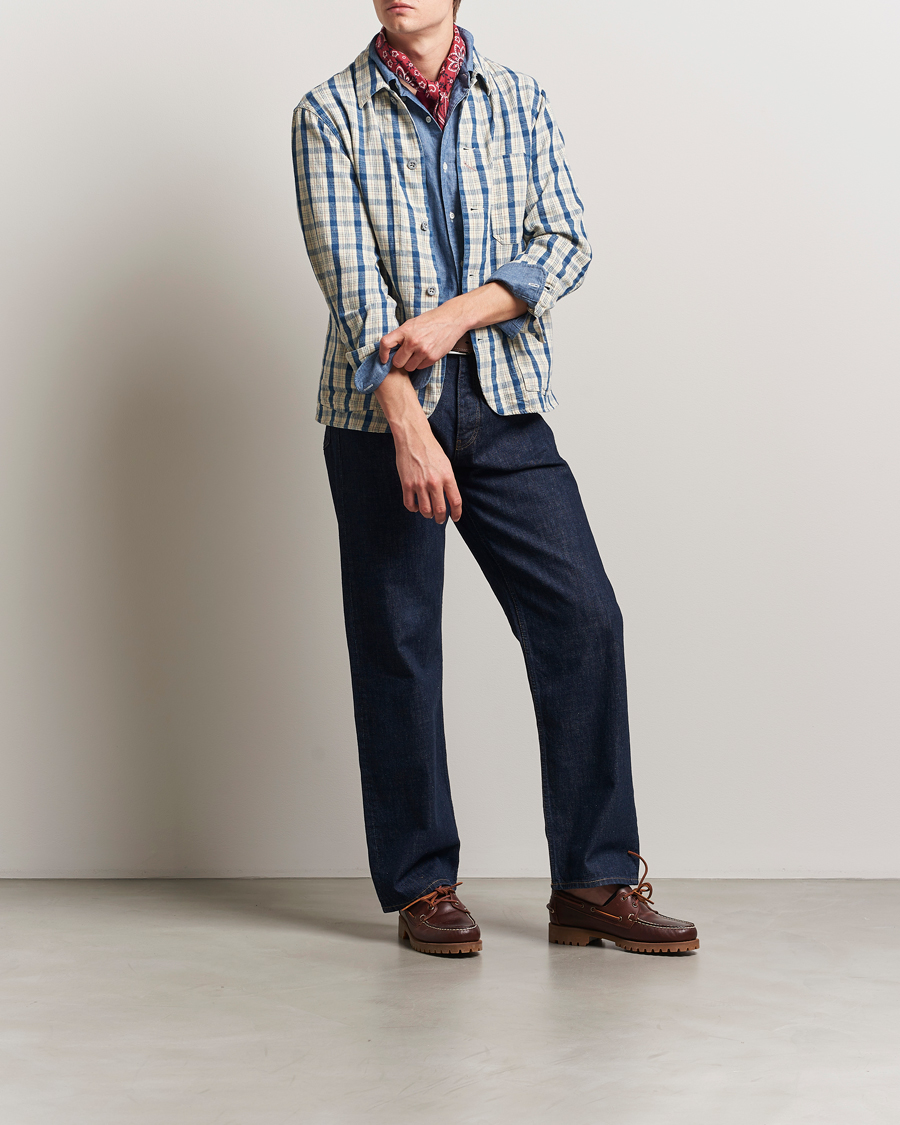 Herren | Jacken | RRL | Norfolk Shirt Jacket Indigo/Cream Plaid