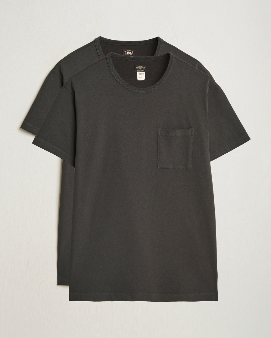 Herren | T-Shirts | RRL | 2-Packet Pocket Tee Black