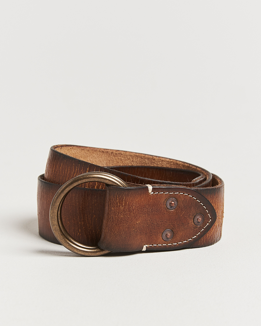 Herren | RRL Ring Belt Vintage Brown | RRL | Ring Belt Vintage Brown