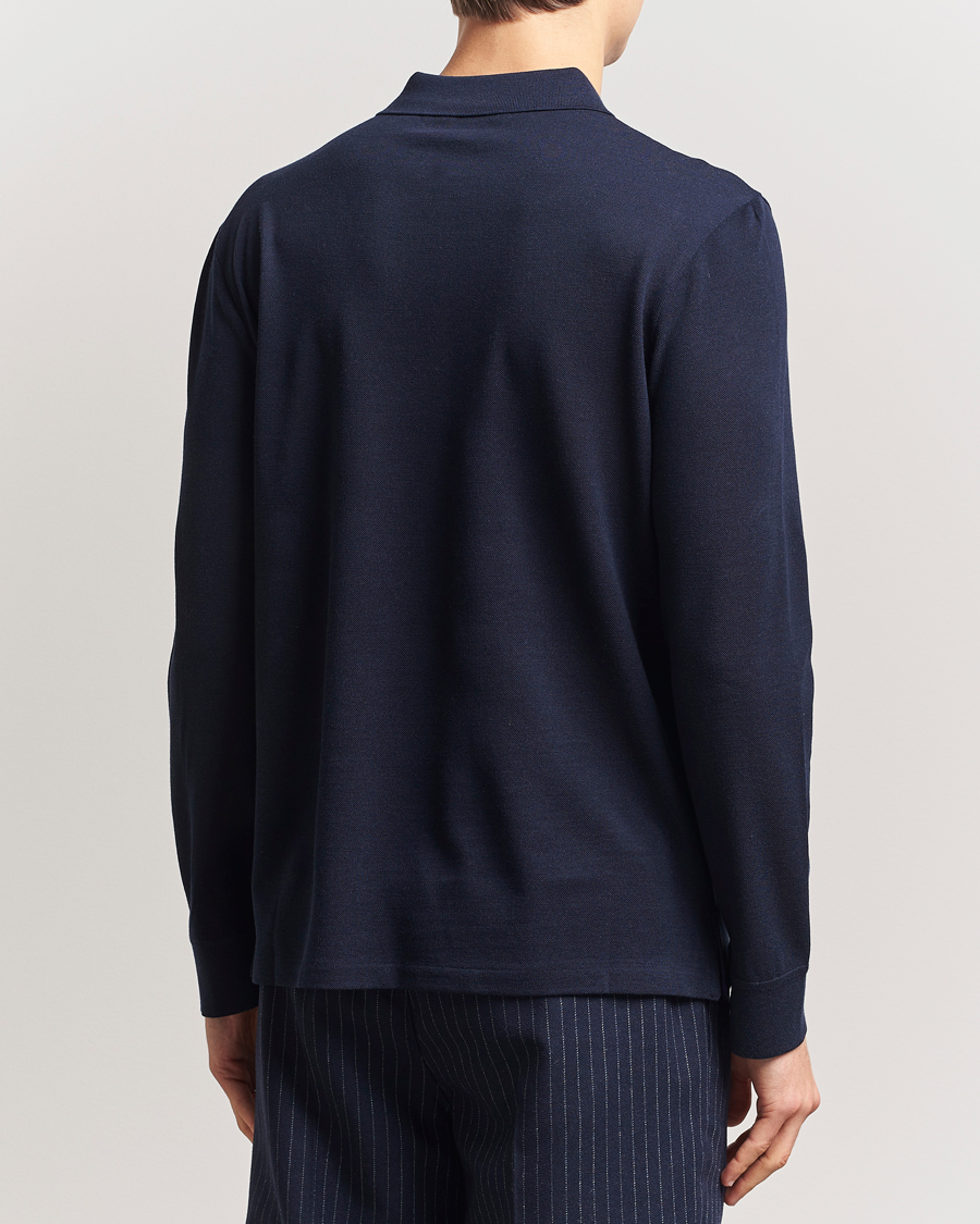 Herren | Pullover | Ralph Lauren Purple Label | Long Sleeve Wool Polo Navy
