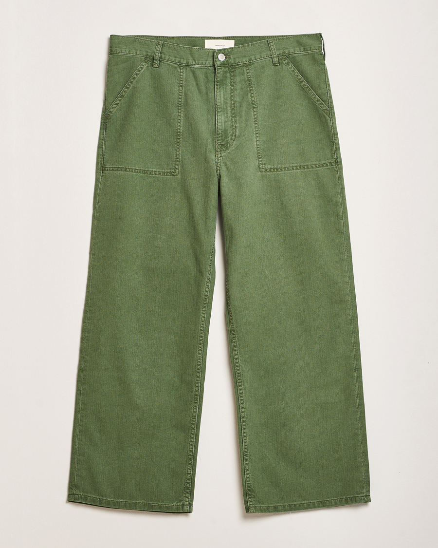 Herren | Hosen | Jeanerica | GM010 Genua Worker Chino Chevron Green