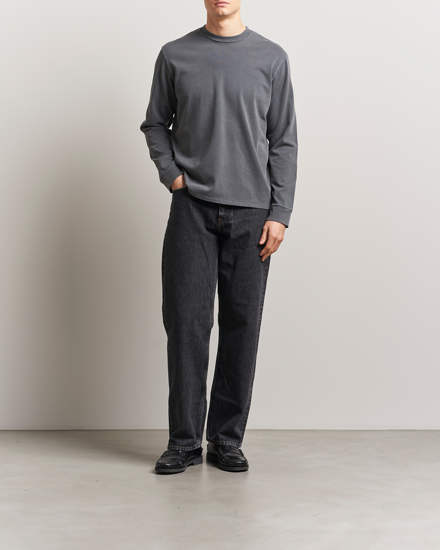Herren | Pullover | Jeanerica | Clement Crew Neck Sweatshirt Washed Black