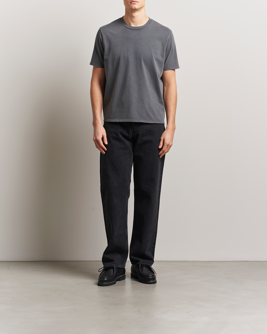 Herren | T-Shirts | Jeanerica | Delon Crew Neck T-Shirt Washed Black