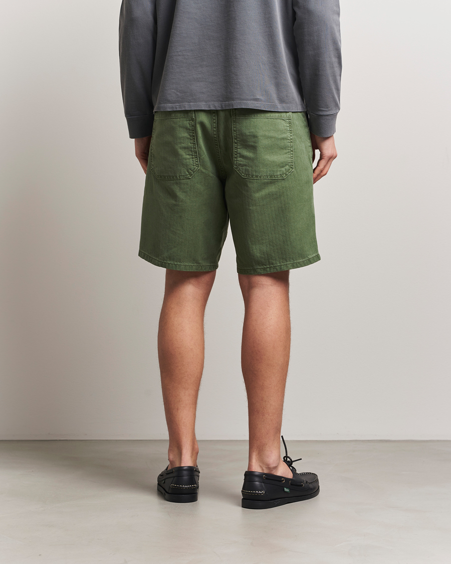 Herren | Shorts | Jeanerica | GM011 Genua Worker Chino Shorts Chevron Green