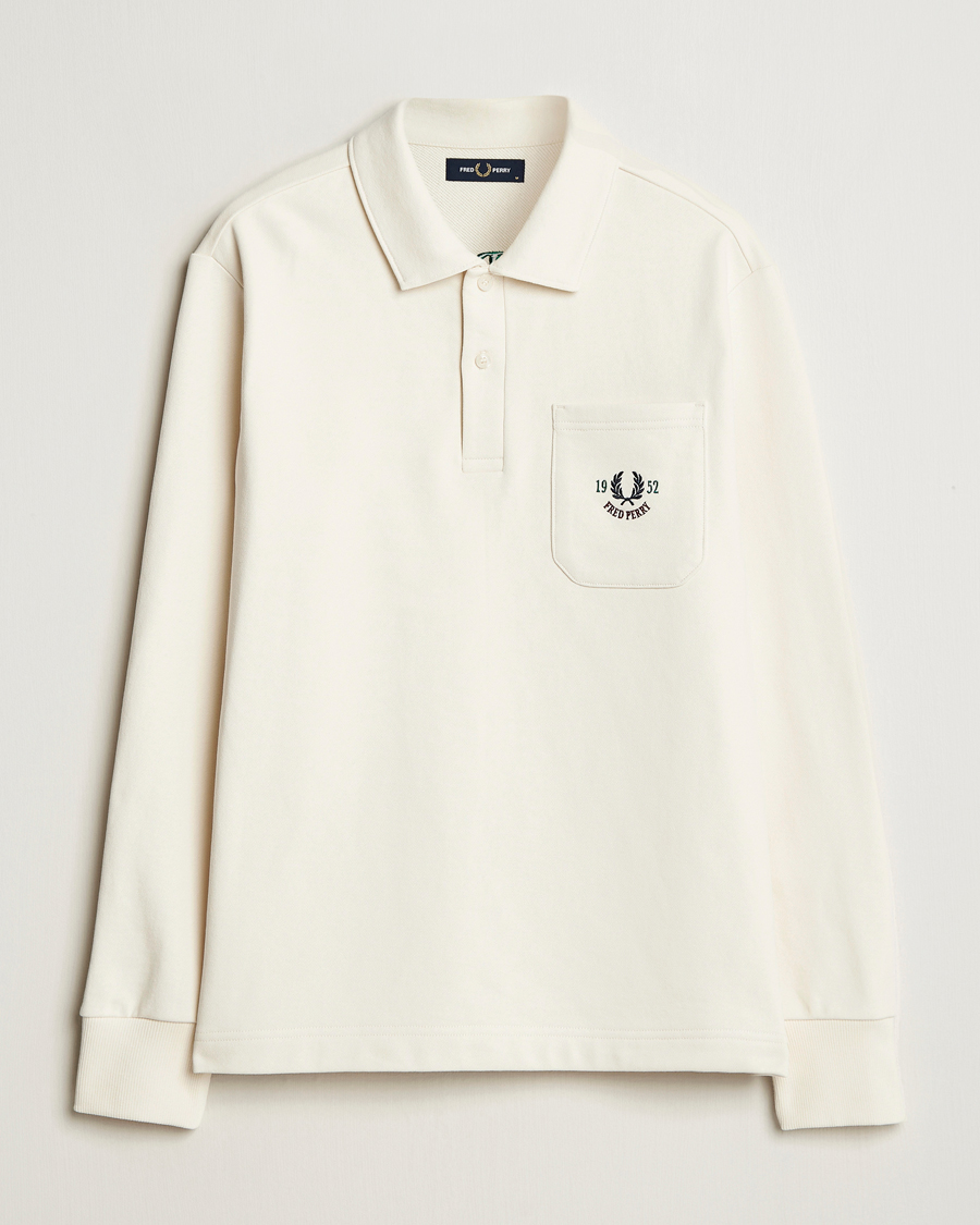 Herren | Pullover | Fred Perry | Embroidered Champion Rugby Sweater Ecru