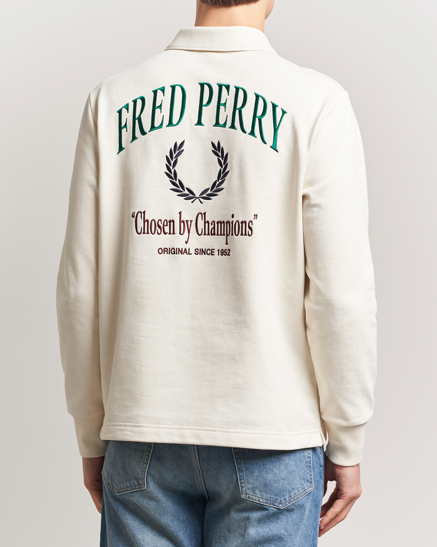 Herren | Pullover | Fred Perry | Embroidered Champion Rugby Sweater Ecru