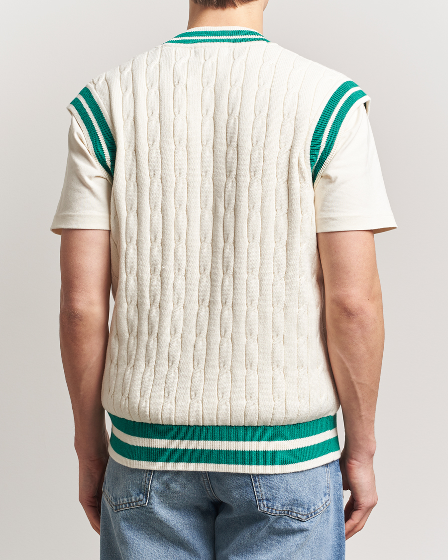 Herren | Pullover | Fred Perry | Cable Knitted Tennis Vest Ecru