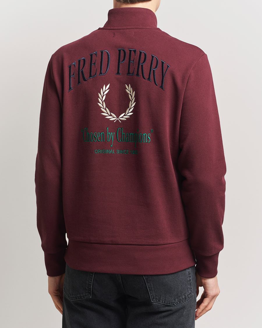 Herren | Pullover | Fred Perry | Embroidered Champion Half Zip Oxblood