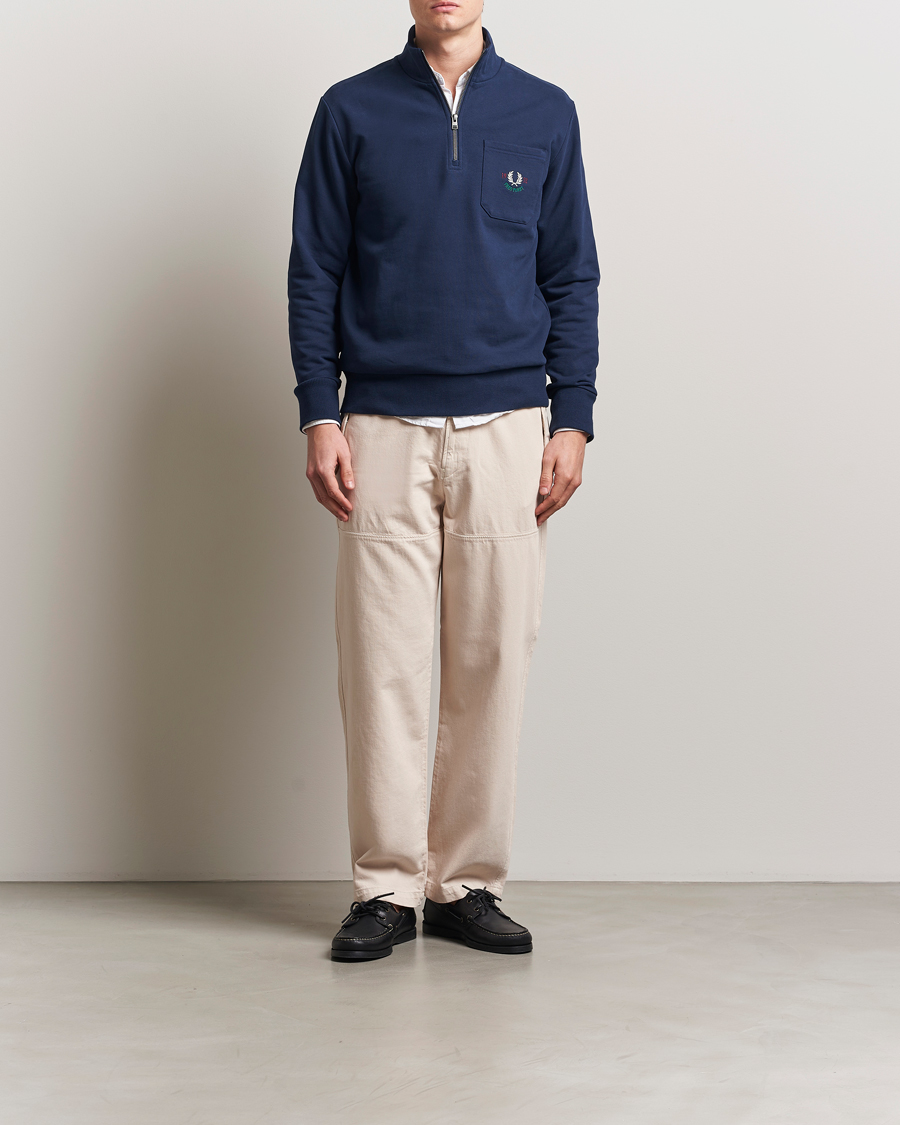 Herren | Pullover | Fred Perry | Embroidered Champion Half Zip Tennis Blue