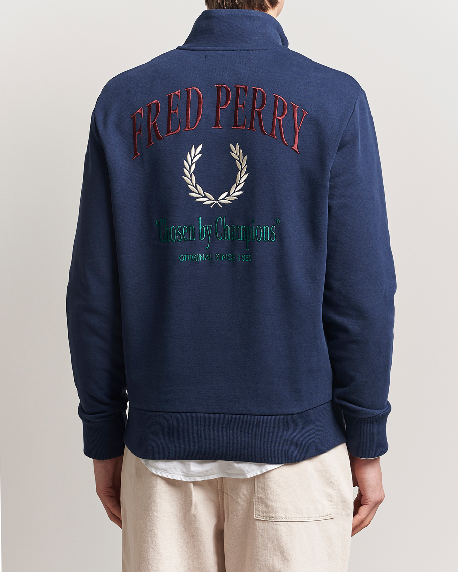 Herren | Pullover | Fred Perry | Embroidered Champion Half Zip Tennis Blue