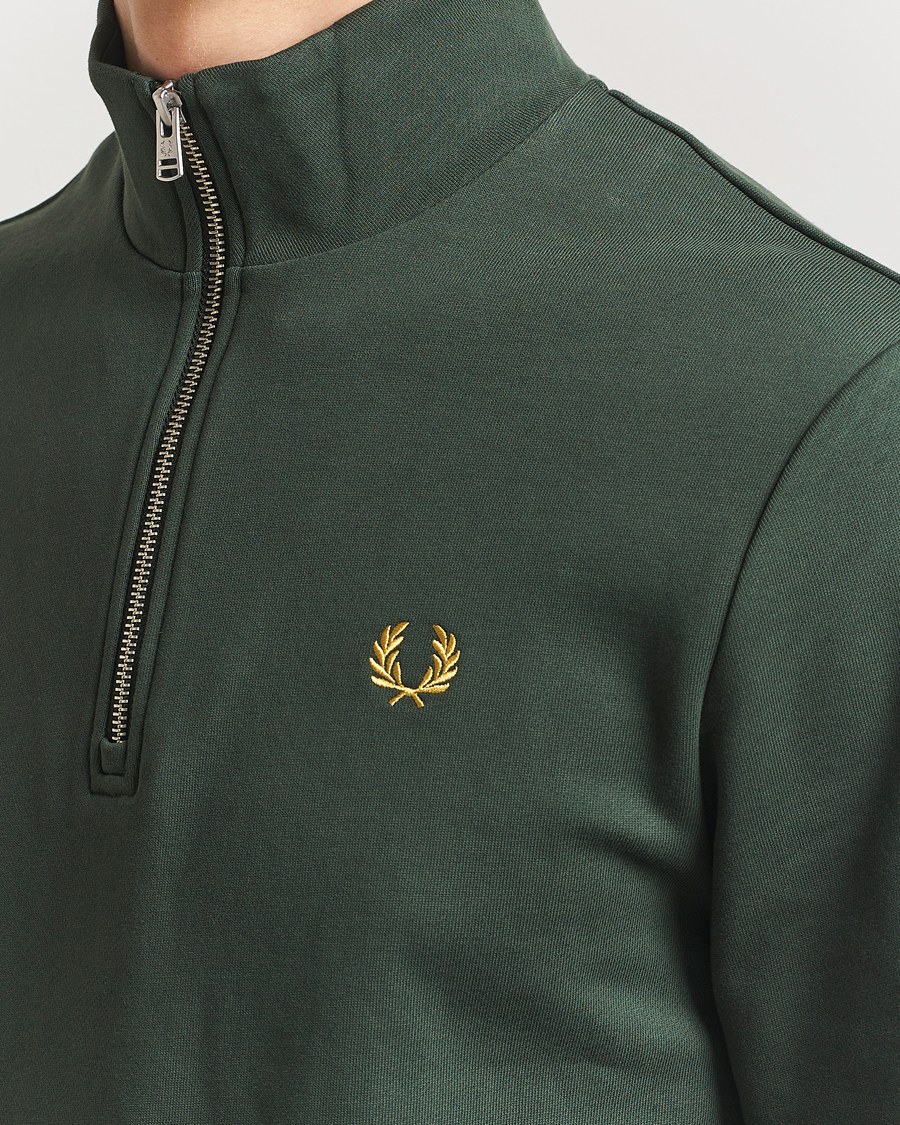 Herren | Pullover | Fred Perry | Half Zip Sweatshirt Court Green