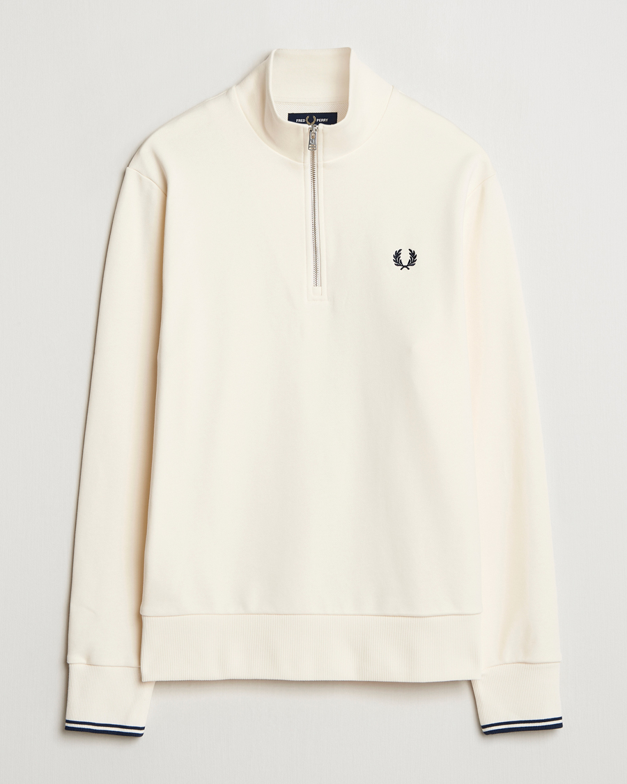 Herren | Pullover | Fred Perry | Half Zip Sweatshirt Ecru