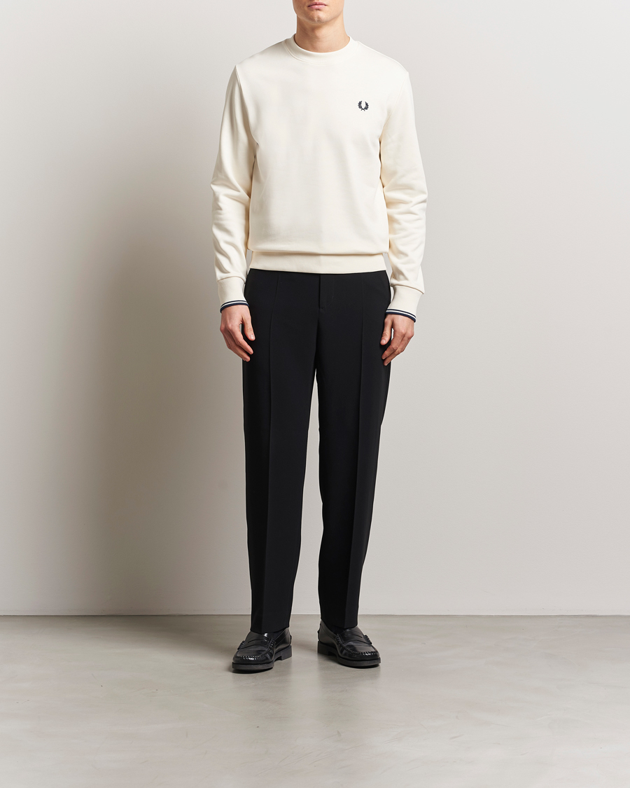 Herren | Pullover | Fred Perry | Crew Neck Sweatshirt Ecru