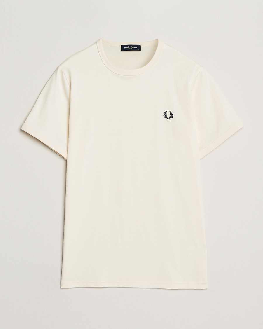 Herren | T-Shirts | Fred Perry | Ringer T-Shirt Ecru