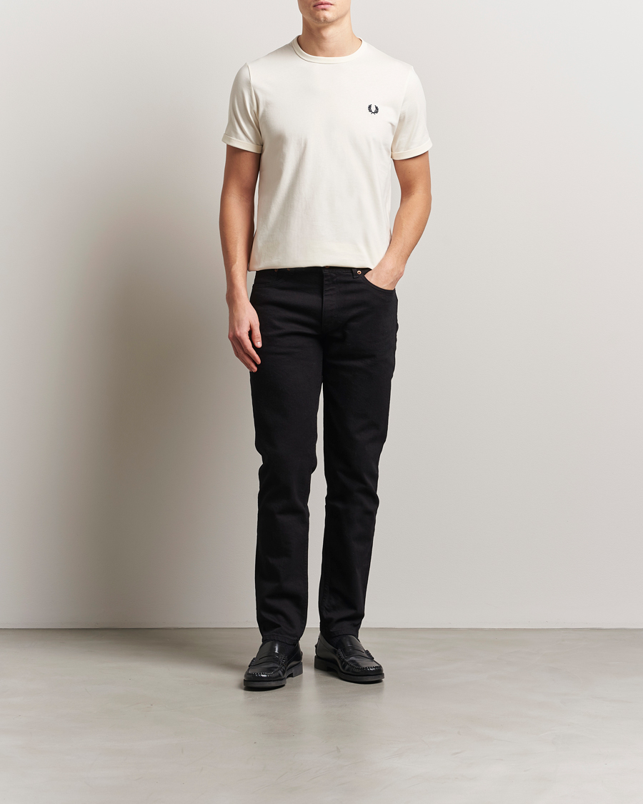 Herren | T-Shirts | Fred Perry | Ringer T-Shirt Ecru