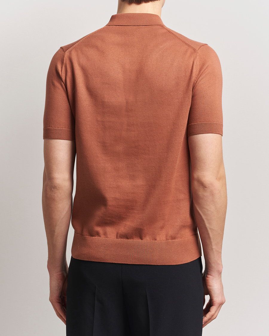 Herren | Poloshirts | Fred Perry | Cotton Knitted Polo Cinnamon Brown