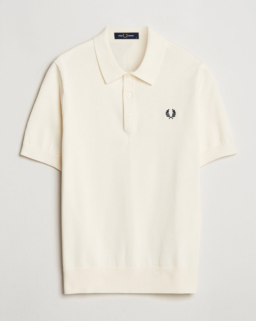 Herren | Poloshirts | Fred Perry | Cotton Knitted Polo Ecru