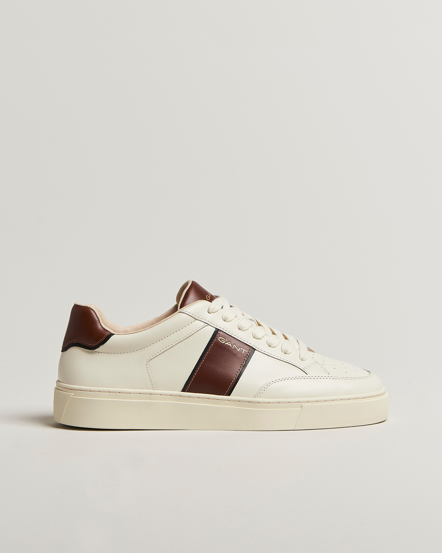 Herren | GANT Mc Julien Taped Sneaker Off White/Cognac | GANT | Mc Julien Taped Sneaker Off White/Cognac