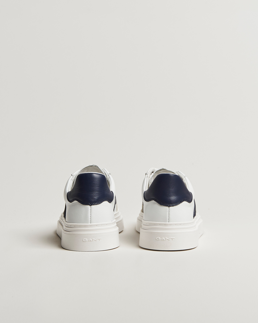 Herren | GANT Cuzmoon Leather Sneaker White/Marine | GANT | Cuzmoon Leather Sneaker White/Marine