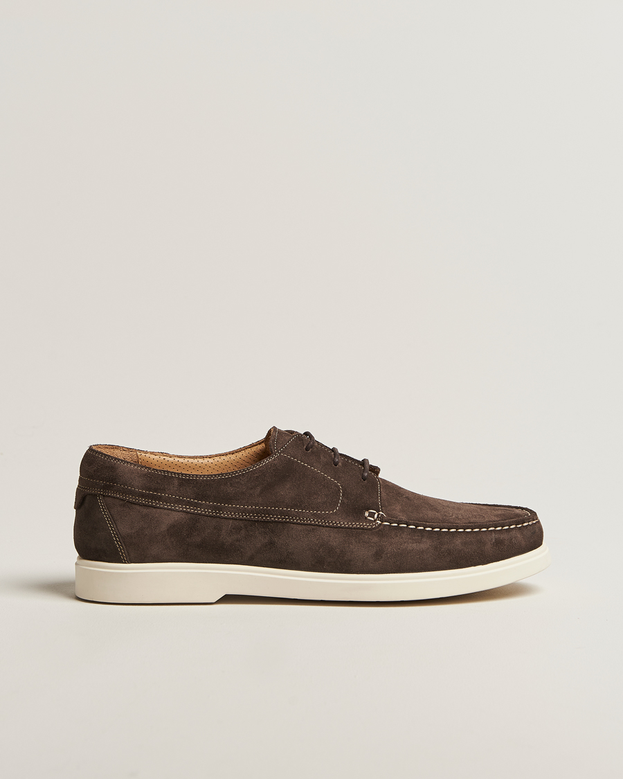 Herren | Loafer | Loake 1880 | Sardinia Suede Boat Shoe Loafers Anthracite