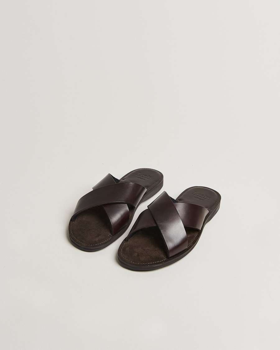 Herren | Sandalen & Pantoletten | Loake 1880 | Gozo Leather Sandal Dark Brown