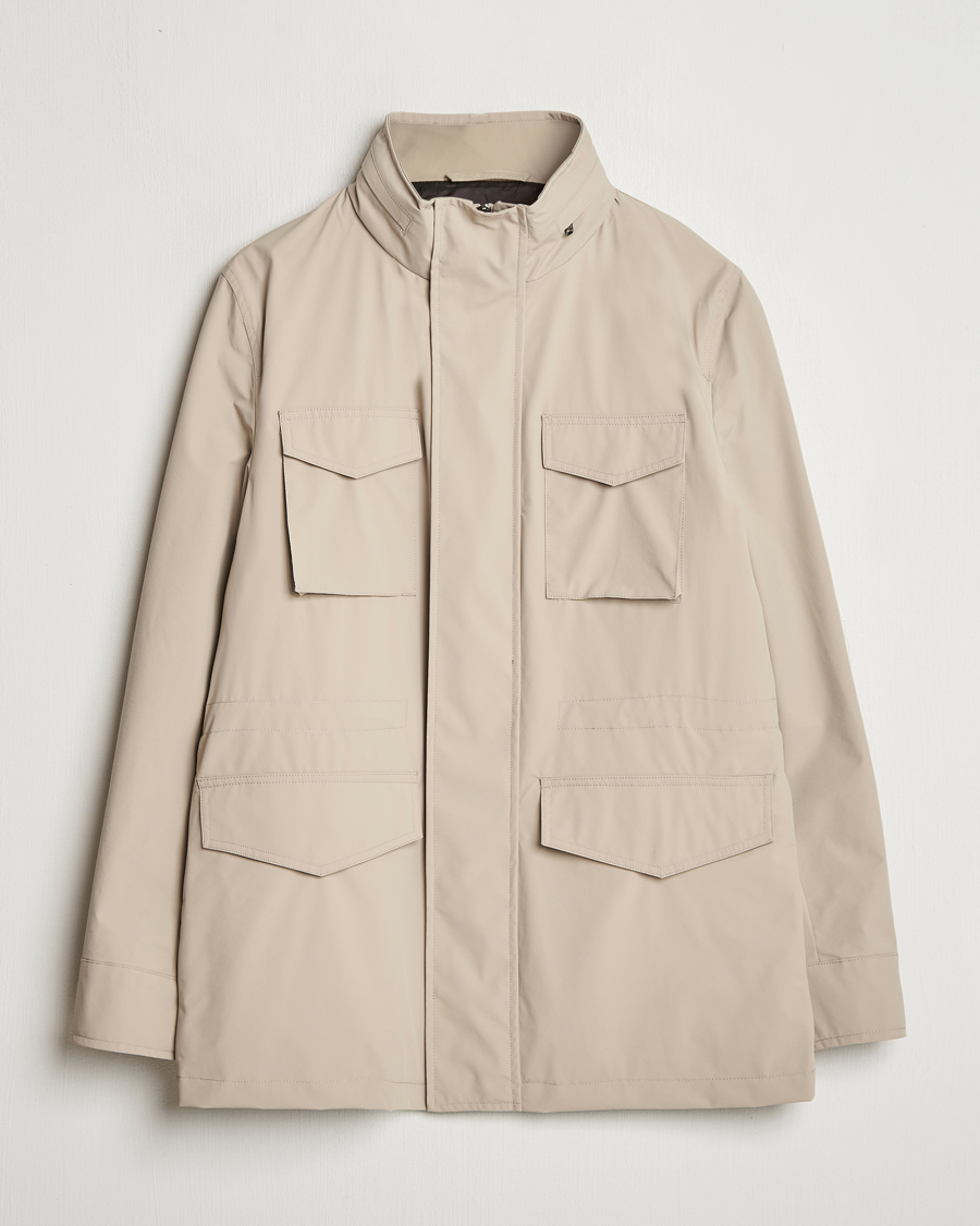 Herren | Jacken | Oscar Jacobson | M65 Nylon Field Jacket Beige