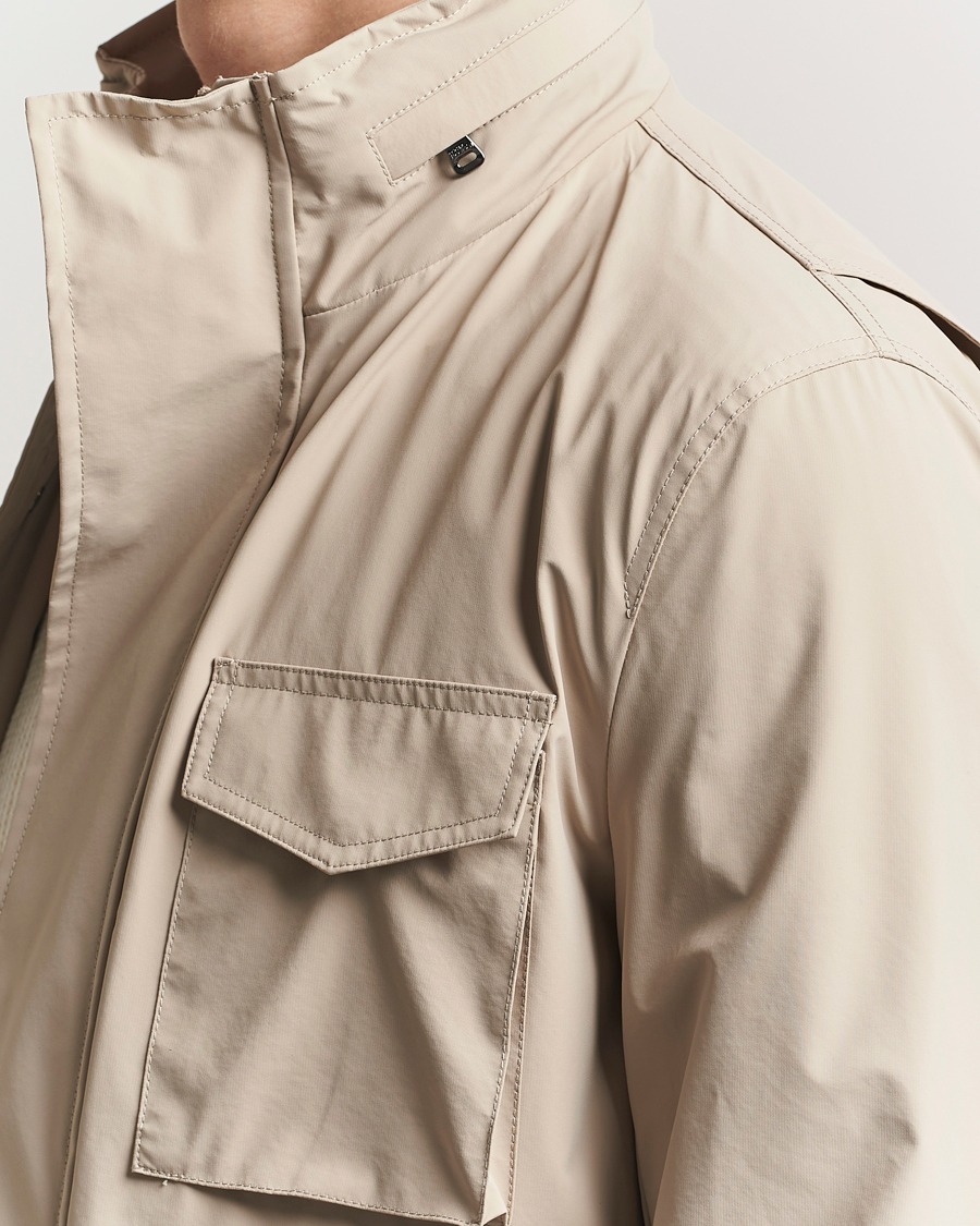 Herren | Jacken | Oscar Jacobson | M65 Nylon Field Jacket Beige